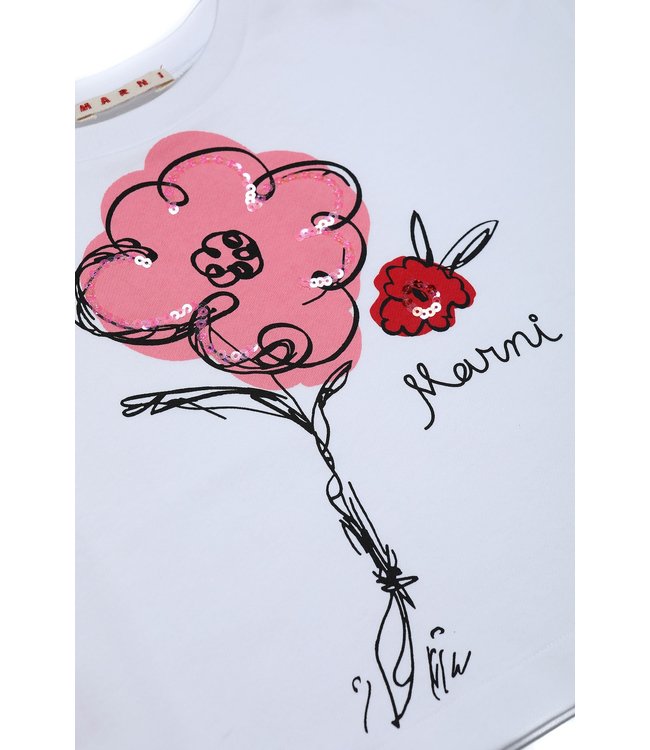 Marni Marni - Sweatshirt With Flower And Sequins