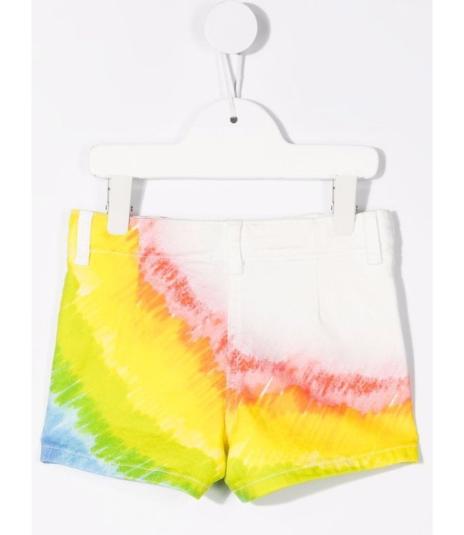 Stella McCartney Stella McCartney -  rainbow-print denim shorts
