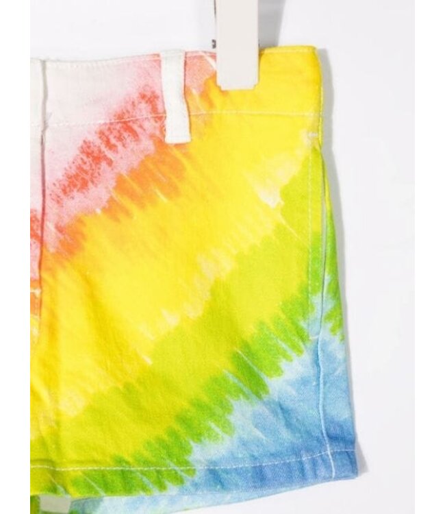 Stella McCartney Stella McCartney -  rainbow-print denim shorts