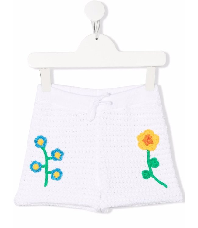 Stella McCartney Stella McCartney - floral-embroidered crochet shorts