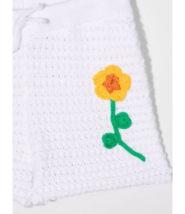 Stella McCartney Stella McCartney - floral-embroidered crochet shorts