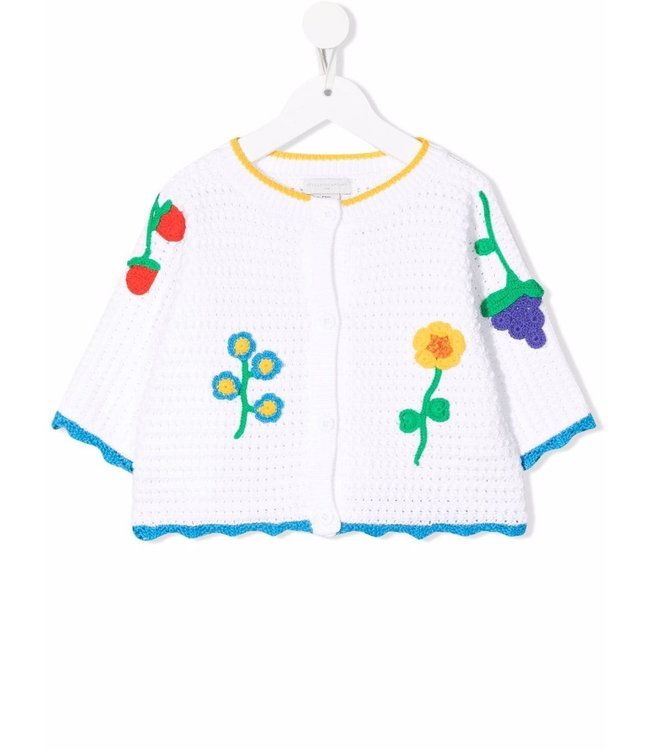 Stella McCartney Stella McCartney - loral-embroidered crochet cardigan