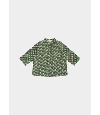 Caramel Caramel-PIPER BABY SHIRT - EMERALD GEO PRINT