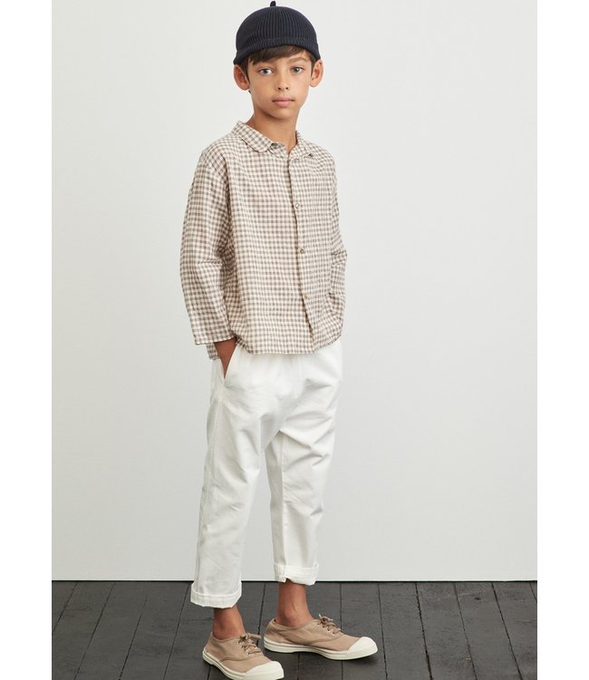 Caramel Caramel - ERICA TROUSER - OFF WHITE TWILL -  TURQUOISE TWILL -  YELLOW TWILL