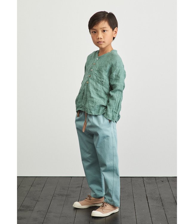 Caramel Caramel - ERICA TROUSER - OFF WHITE TWILL -  TURQUOISE TWILL -  YELLOW TWILL