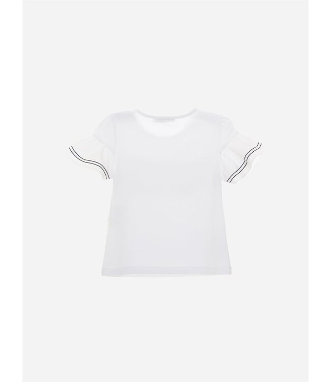 Patachou Patachou - WHITE INTERLOCK T-SHIRT