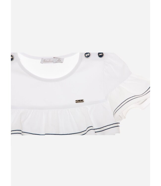 Patachou Patachou - WHITE INTERLOCK T-SHIRT
