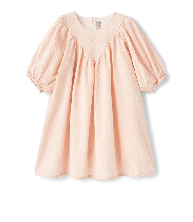 Il Gufo IL GUFO - PINK DRESS WITH BALLOON SLEEVES