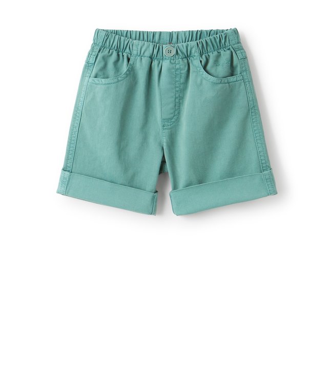 Il Gufo IL GUFO - GREEN GABARDINE BERMUDA SHORTS