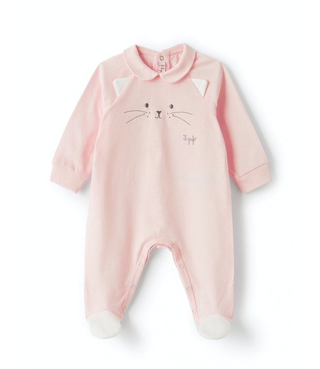 Il Gufo IL GUFO - ONESIE WITH CAT FACE