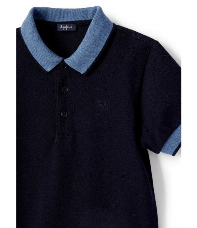Il Gufo IL GUFO - PIQUET POLO SHIRT WITH CONTRASTING DETAILS