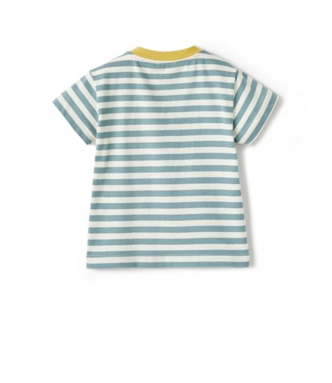 Il Gufo IL GUFO - STRIPED T-SHIRT WITH POCKET