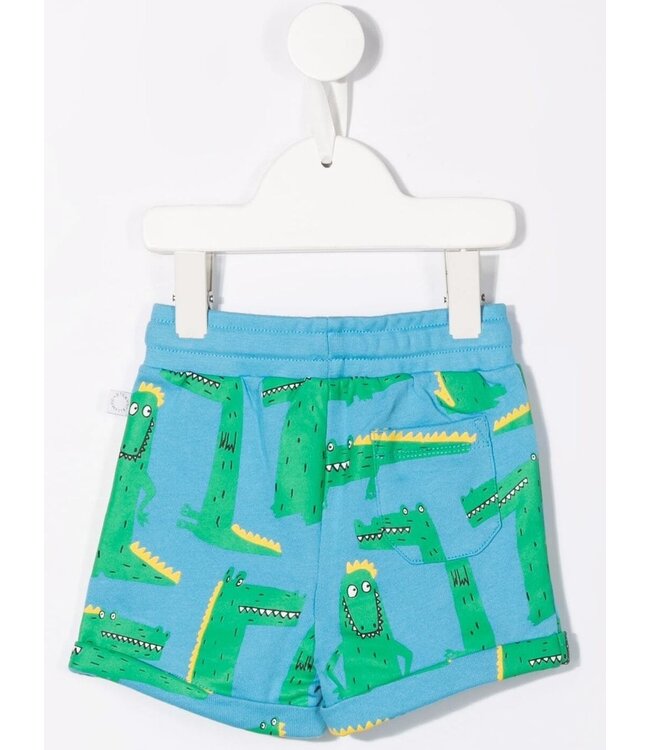 Stella McCartney Stella McCartney - crocodile-motif cotton track shorts