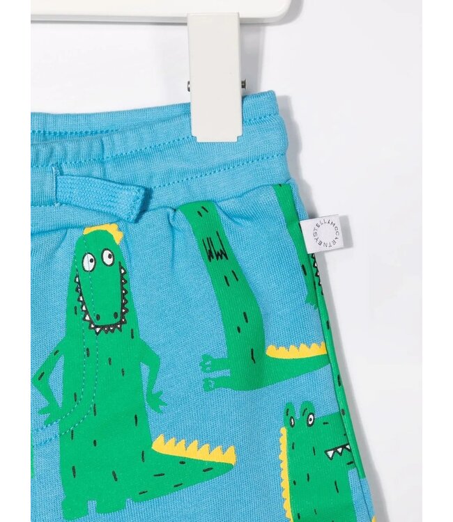 Stella McCartney Stella McCartney - crocodile-motif cotton track shorts