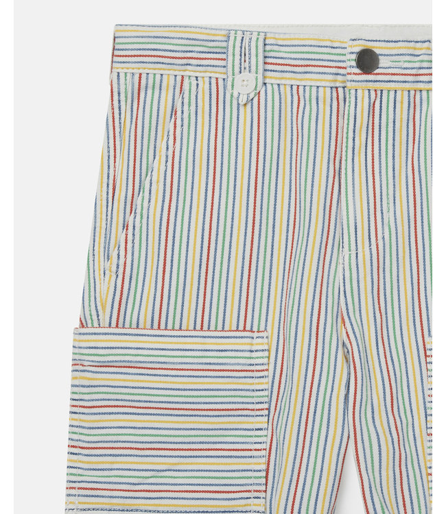 Stella McCartney Stella McCartney - Striped Cargo Cotton Shorts