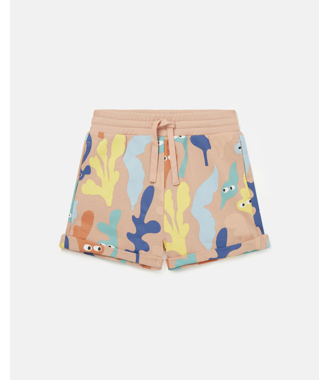 Stella McCartney Stella McCartney - Seaweed Print Cotton Fleece Shorts