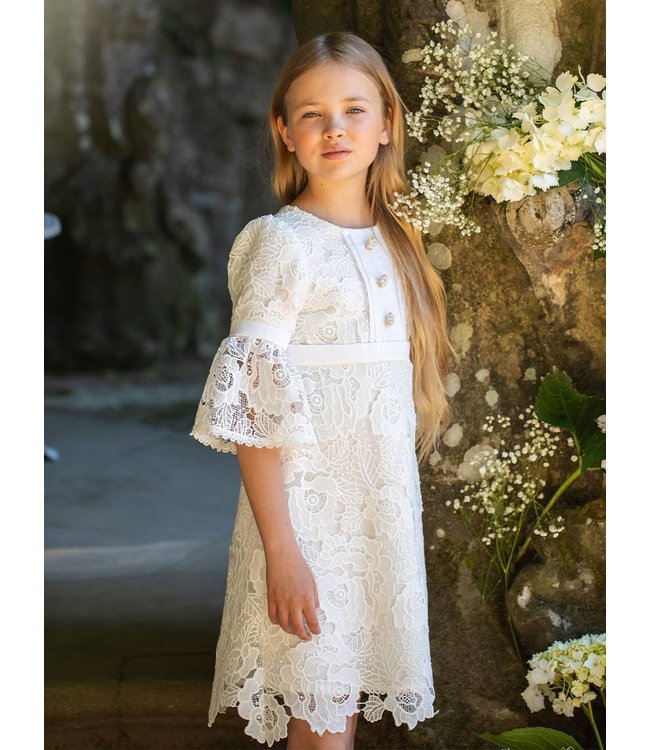 Patachou Patachou - Lace Dress _Off White