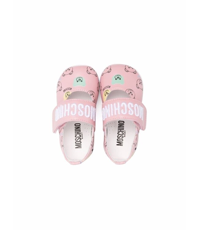Moschino Moschino - logo-strap ballerina shoes