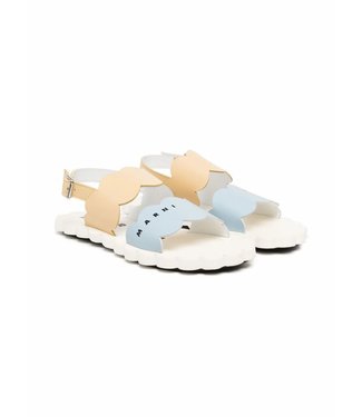 Marni Marni - TEEN colour-block scallop sandals