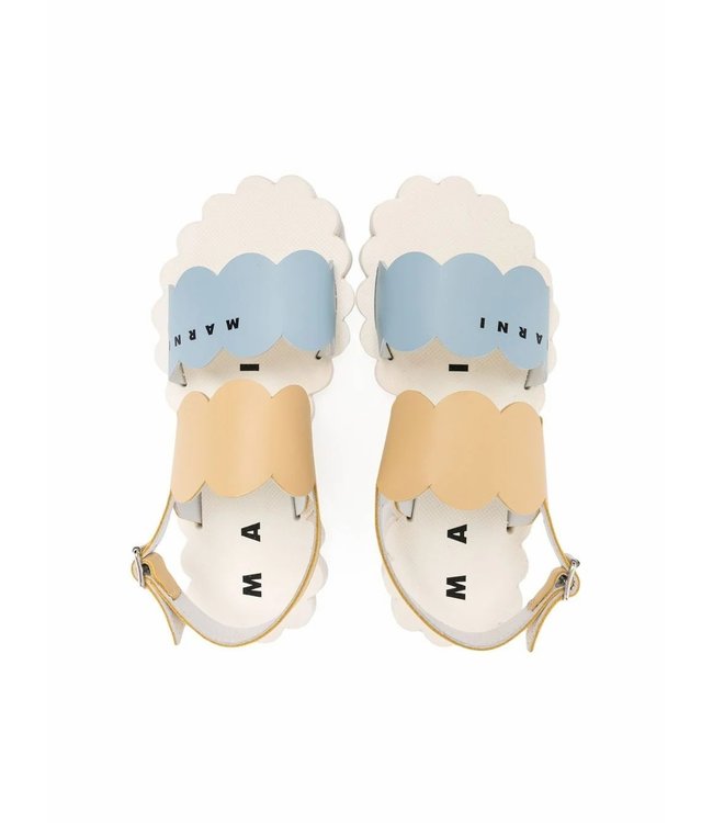 Marni Marni - TEEN colour-block scallop sandals