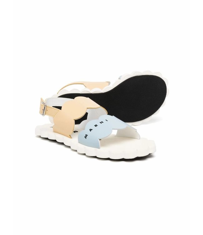 Marni Marni - TEEN colour-block scallop sandals