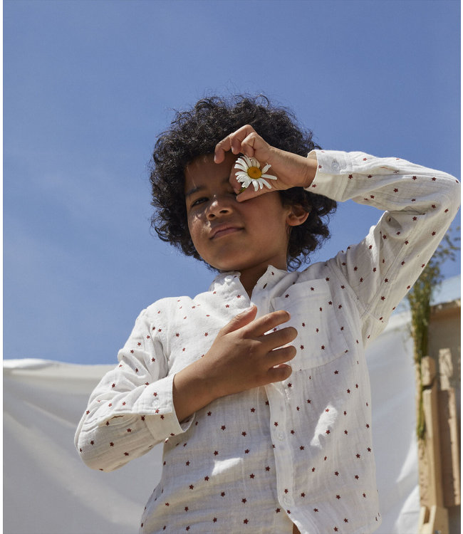 Petit Bateau Petit Bateau - BOYS' PRINTED COTTON GAUZE SHIRT