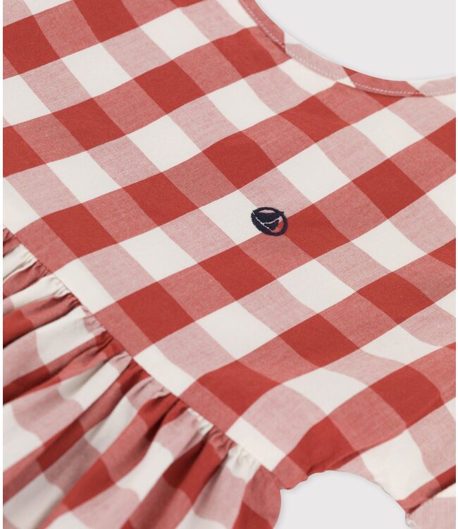 Petit Bateau Petit Bateau - GIRLS' SHORT-SLEEVED POPLIN DRESS
