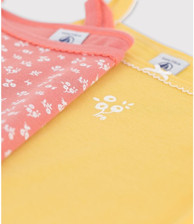 Petit Bateau Petit Bateau - GIRLS' STRAPPY FLORAL TOPS - 2-PACK