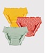 Petit Bateau Petit Bateau - GIRLS' FLORAL RUFFLED COTTON BRIEFS - 3-PACK