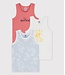 Petit Bateau Petit Bateau - BOYS' HAWAIIAN PRINT COTTON VESTS - 3-PACK