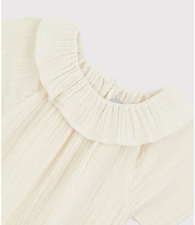 Petit Bateau Petit Bateau - GIRLS' ORGANIC COTTON GAUZE BLOUSE