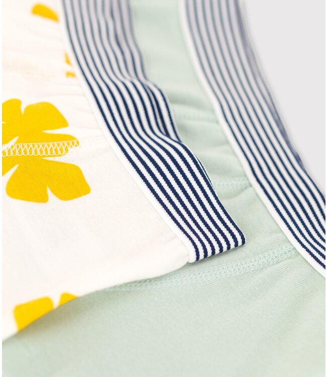 Petit Bateau Petit Bateau - BOYS' PALM TREE PRINT COTTON BOXER SHORTS - 2-PACK