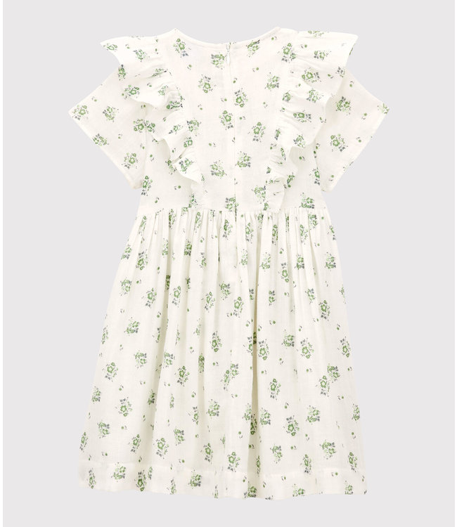 Petit Bateau Petit Bateau - GIRLS' ORGANIC COTTON GAUZE PRINT DRESS