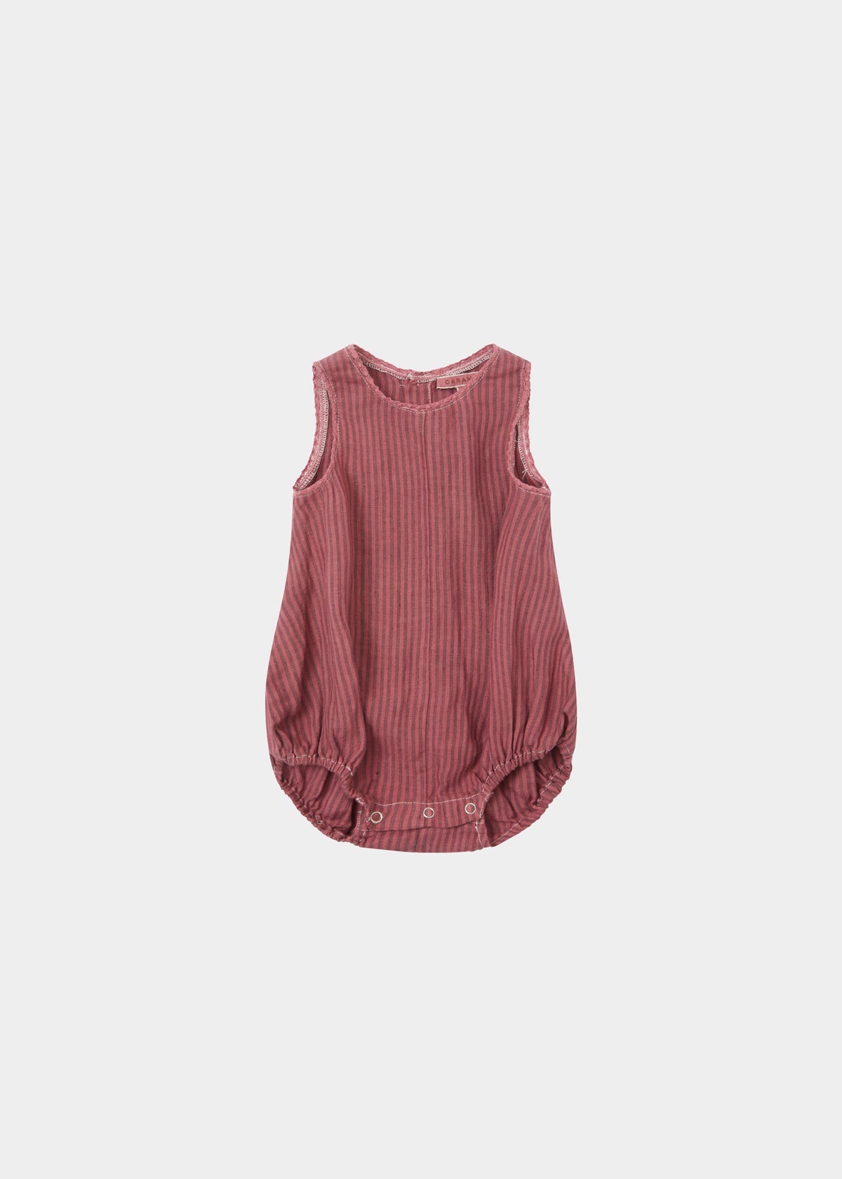 Caramel - PILEA BABY ROMPER - RASPBERRY STRIPE