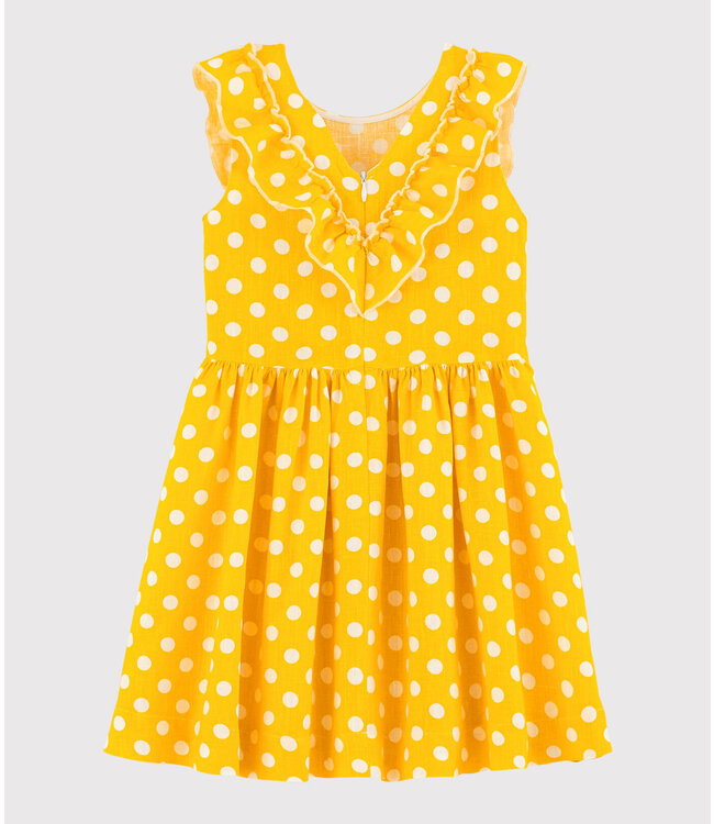 Petit Bateau Petit Bateau - GIRLS' SHORT-SLEEVED LINEN DRESS