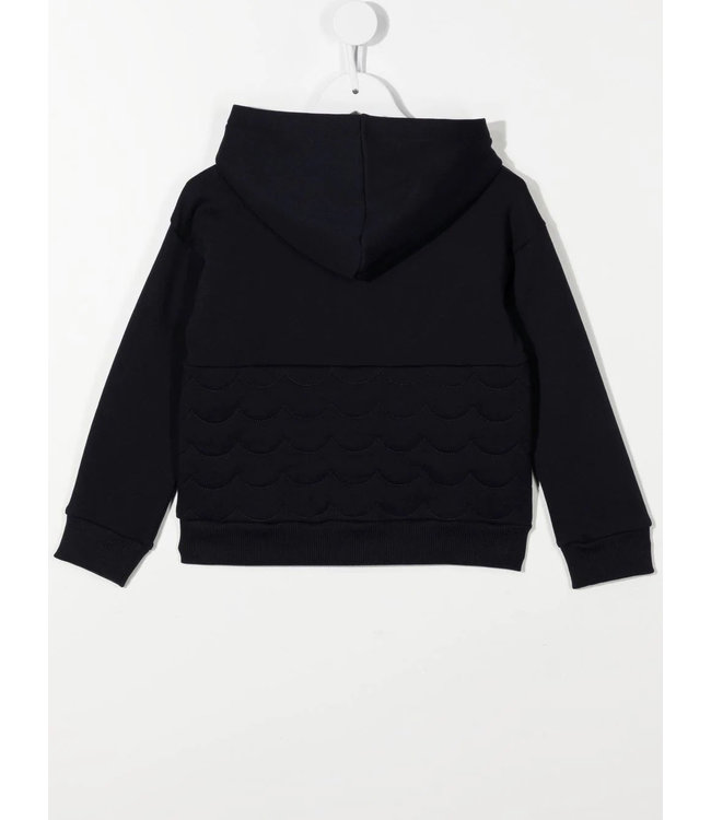 Chloe Chloe - scallop-stitch detail zipped hoodie