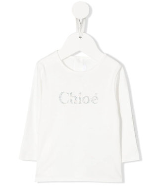 Chloe Chloe - logo-print long-sleeve T-shirt
