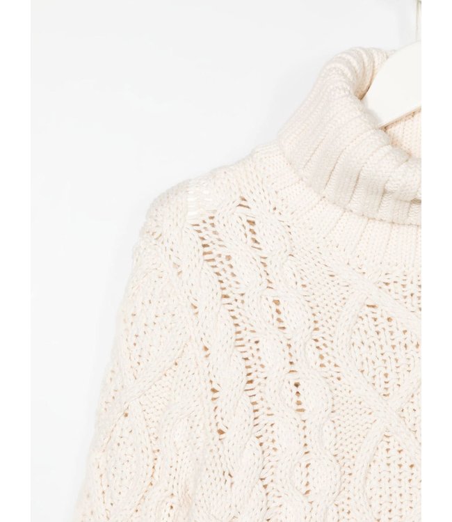 Chloe Chloe - Polo-neck cable-knit jumper