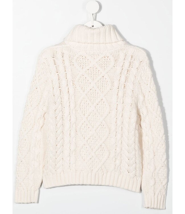 Chloe Chloe - Polo-neck cable-knit jumper