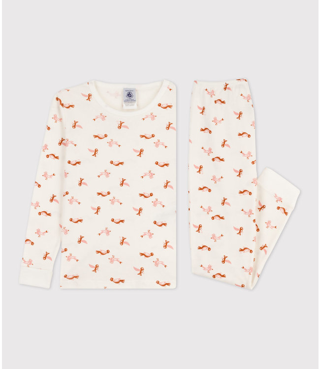 Petit Bateau Petit Bateau - BIRD THEMED COTTON SNUGFIT PYJAMAS