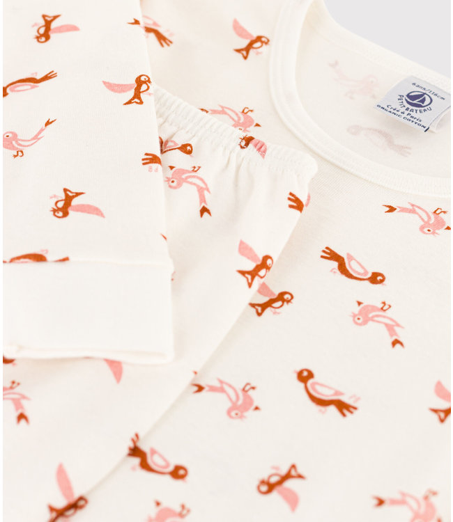 Petit Bateau Petit Bateau - BIRD THEMED COTTON SNUGFIT PYJAMAS