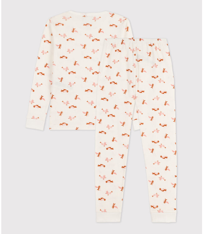 Petit Bateau Petit Bateau - BIRD THEMED COTTON SNUGFIT PYJAMAS