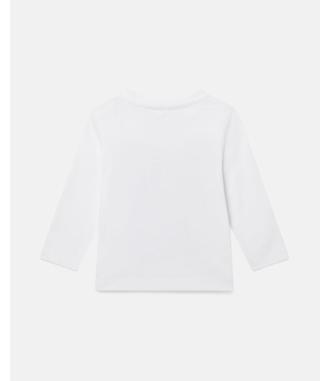 Stella McCartney Stella McCartney - Rainbow Logo Print Cotton T‐Shirt