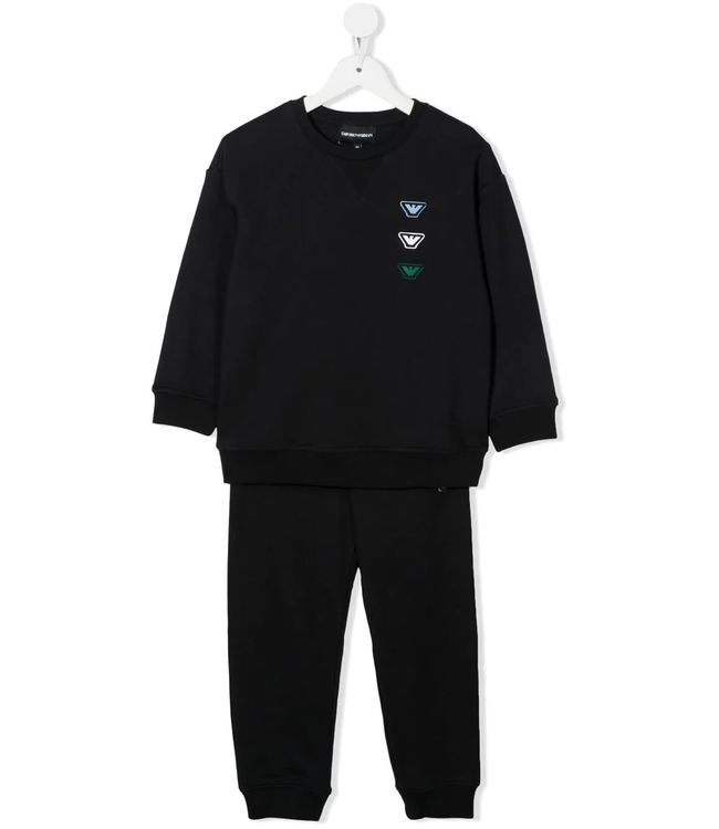 Emporio Armani Emporio Armani - logo-patch cotton tracksuit set