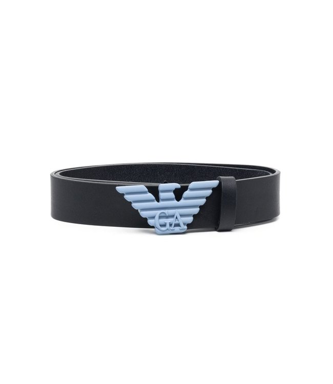 Emporio Armani Emporio Armani - logo-buckle leather belt