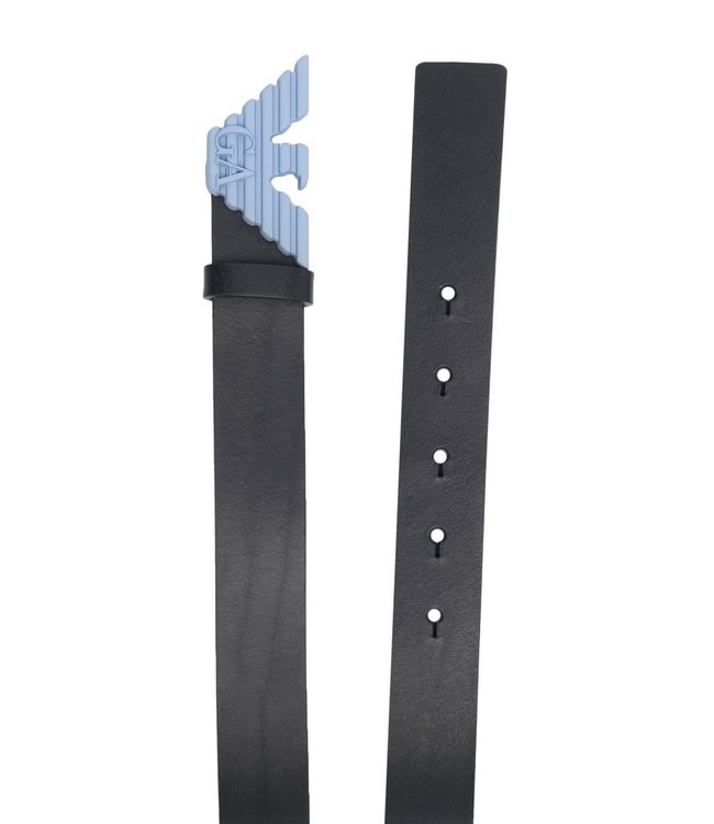 Emporio Armani Emporio Armani - logo-buckle leather belt
