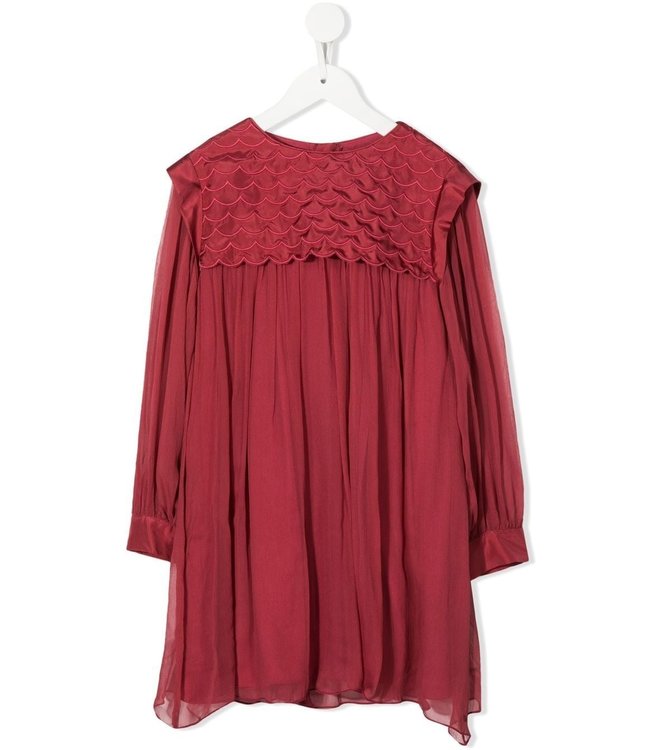 Chloe Chloe - ruffle-detail silk ceremony dress