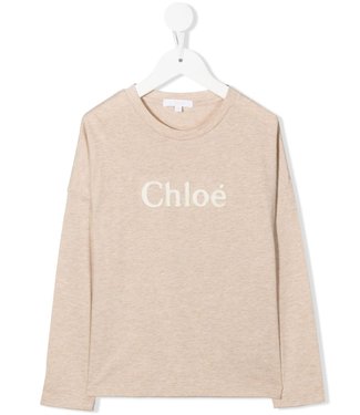 Chloe Chloe - logo-embroidered long-sleeve T-shirt