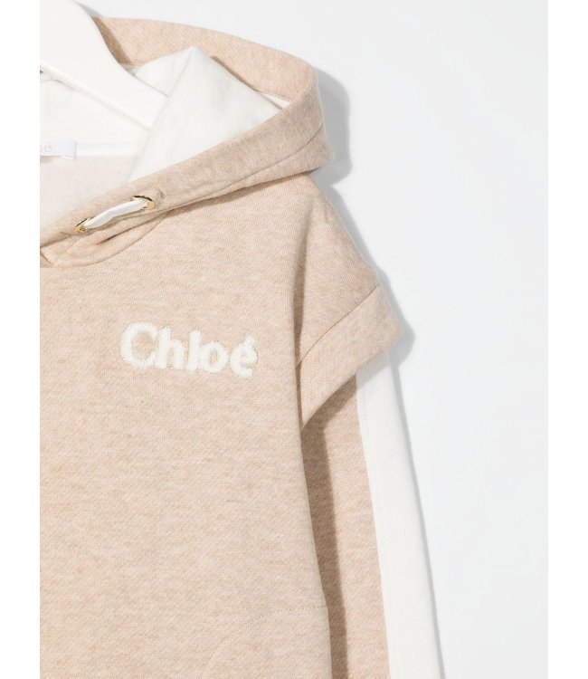 Chloe Chloe - logo-embroidered cotton hoodie