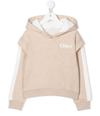 Chloe Chloe - logo-embroidered cotton hoodie